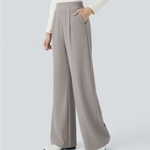 Halara Flex High Waist-Slimming Wide Leg Micro Waffle Work Pants Medium